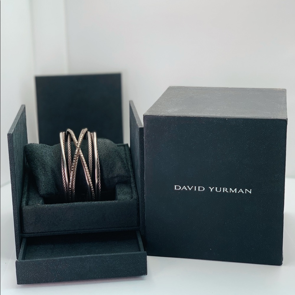 David Yurman Crossover Cuff Bracelet w/Diamonds